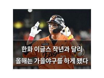 한화 이글스 작년과 달리 올해는 가을야구를 하게 됐다