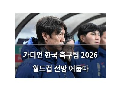 가디언 한국 축구팀 2026 월드컵 전망 어둡다