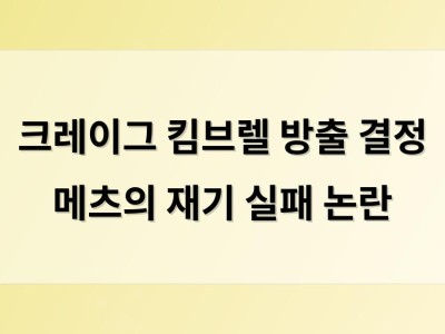 크레이그 킴브렐 방출 결정 메츠의 재기 실패 논란