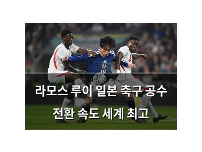 라모스 루이 일본 축구 공수 전환 속도 세계 최고