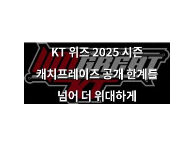 KT 위즈 2025 시즌 캐치프레이즈 공개 한계를 넘어 더 위대하게