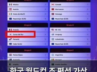 한국 월드컵 조 편성 가상 결과 긍정적